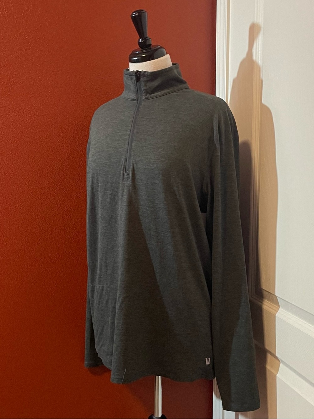 Vuori Men’s Ease Performance Half Zip Breathable Long Sleeve Layering Sweater